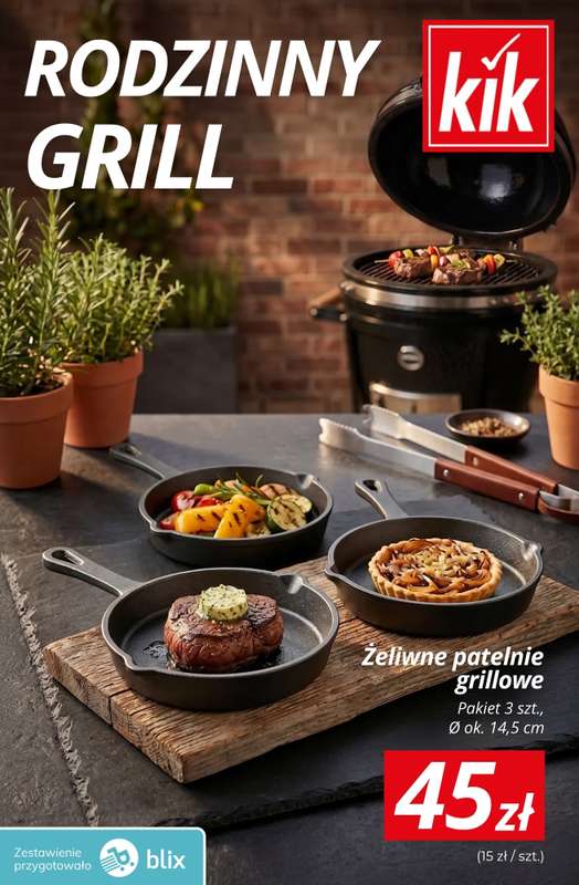 KiK - gazetka promocyjna Rodzinny grill w ogrodzie! od wtorku 14.04 