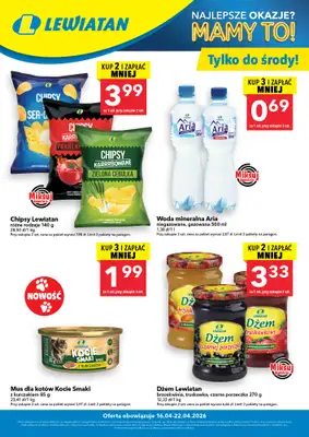LEWIATAN - gazetka promocyjna W wielopakach taniej! od czwartku 16.04 do środy 22.04