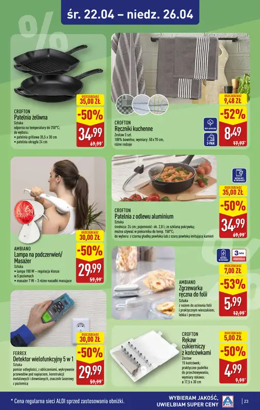 Aldi - gazetka promocyjna Gubin, ul. 3-maja 8: WIELKIE OTWARCIE już w ŚRODĘ: 22.04! od środy 22.04 do niedzieli 26.04 - strona 23