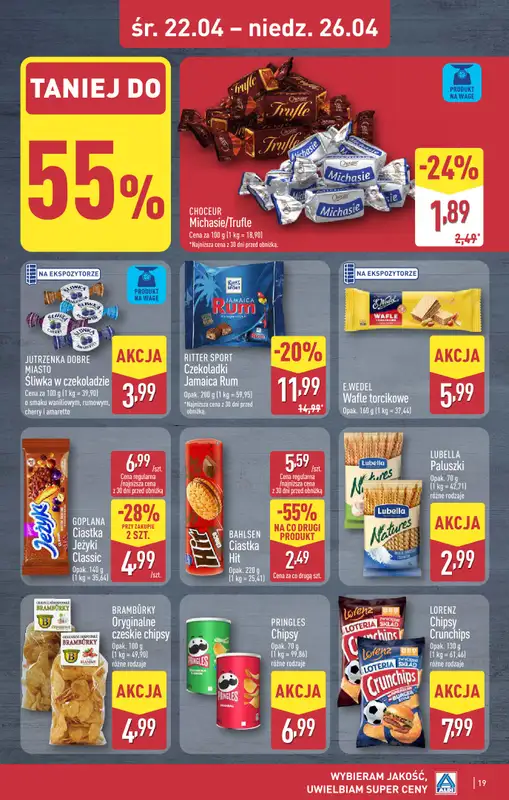 Aldi - gazetka promocyjna Gubin, ul. 3-maja 8: WIELKIE OTWARCIE już w ŚRODĘ: 22.04! od środy 22.04 do niedzieli 26.04 - strona 19