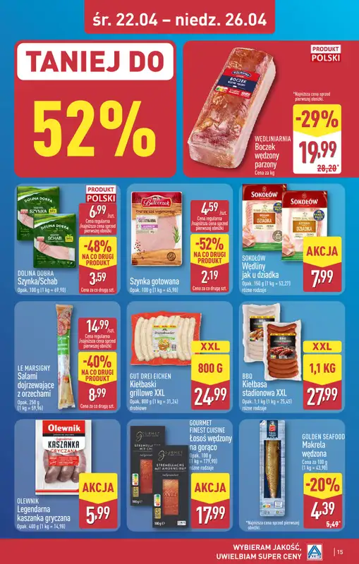 Aldi - gazetka promocyjna Gubin, ul. 3-maja 8: WIELKIE OTWARCIE już w ŚRODĘ: 22.04! od środy 22.04 do niedzieli 26.04 - strona 15