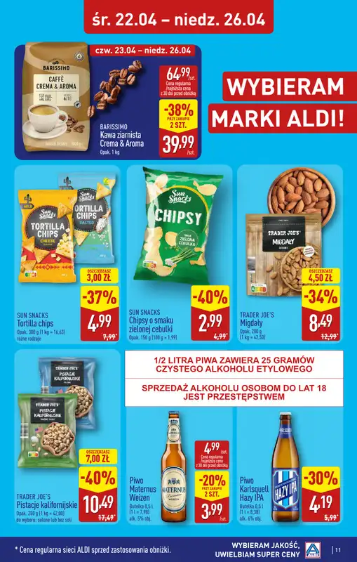 Aldi - gazetka promocyjna Gubin, ul. 3-maja 8: WIELKIE OTWARCIE już w ŚRODĘ: 22.04! od środy 22.04 do niedzieli 26.04 - strona 11