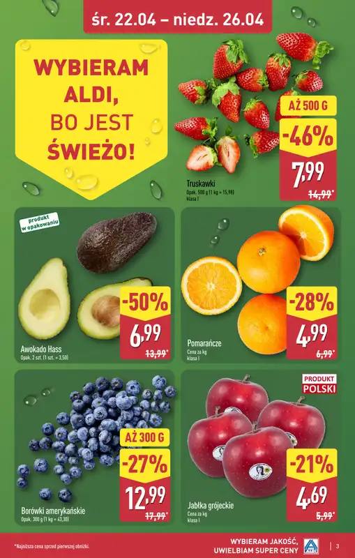 Aldi - gazetka promocyjna Gubin, ul. 3-maja 8: WIELKIE OTWARCIE już w ŚRODĘ: 22.04! od środy 22.04 do niedzieli 26.04 - strona 3