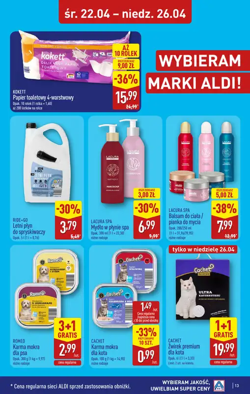 Aldi - gazetka promocyjna Gubin, ul. 3-maja 8: WIELKIE OTWARCIE już w ŚRODĘ: 22.04! od środy 22.04 do niedzieli 26.04 - strona 13