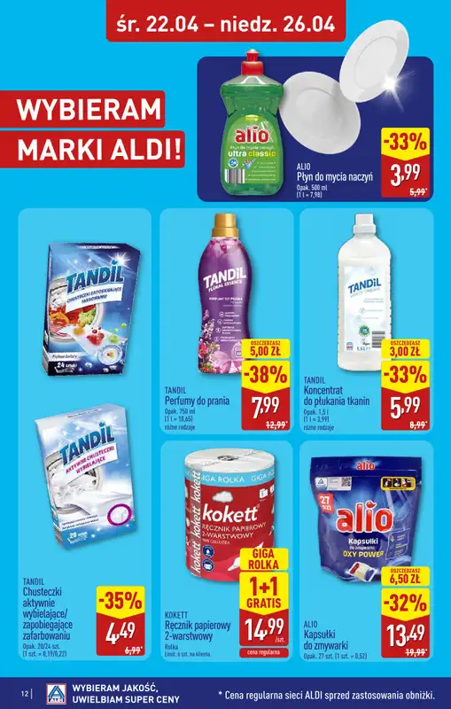 Aldi - gazetka promocyjna Gubin, ul. 3-maja 8: WIELKIE OTWARCIE już w ŚRODĘ: 22.04! od środy 22.04 do niedzieli 26.04 - strona 12