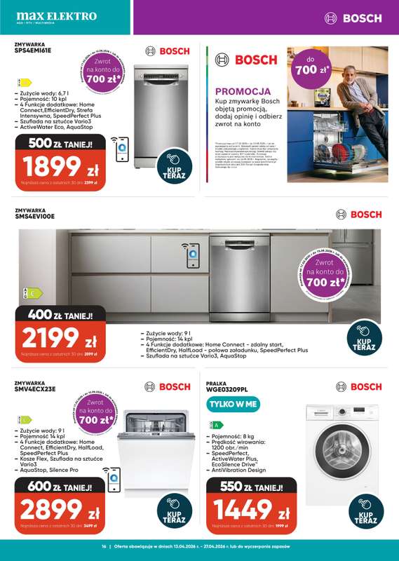 Max Elektro - gazetka promocyjna Gazetka od wtorku 14.04 do poniedziałku 27.04 - strona 16