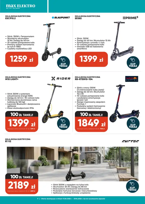 Max Elektro - gazetka promocyjna Gazetka od wtorku 14.04 do poniedziałku 27.04 - strona 9