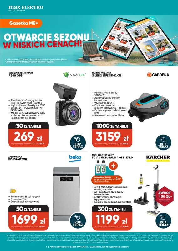 Max Elektro - gazetka promocyjna Gazetka od wtorku 14.04 do poniedziałku 27.04