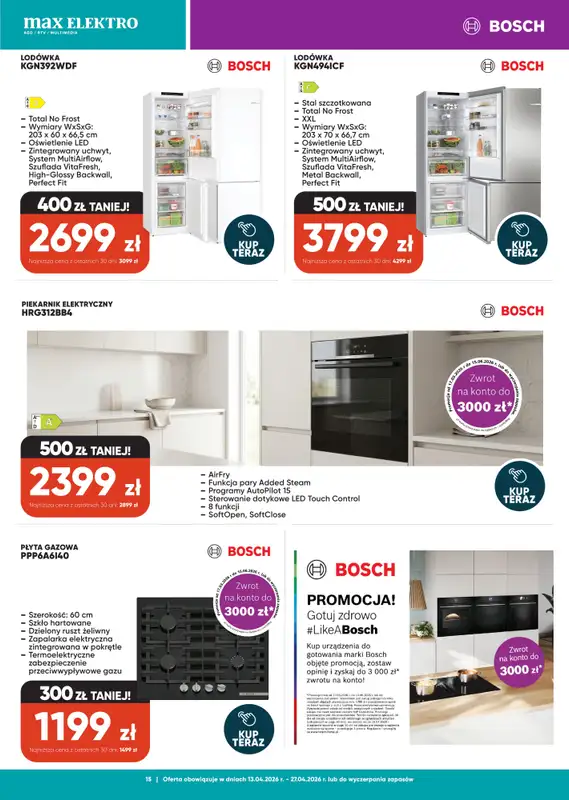 Max Elektro - gazetka promocyjna Gazetka od wtorku 14.04 do poniedziałku 27.04 - strona 15