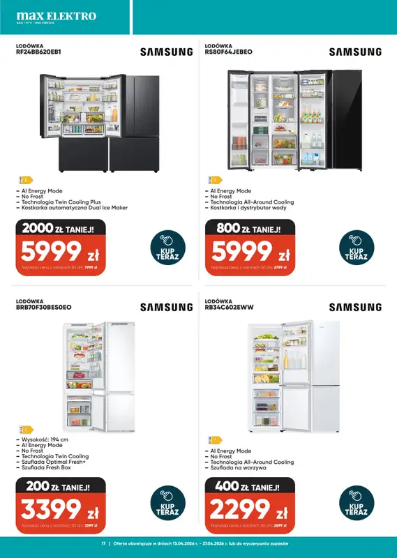 Max Elektro - gazetka promocyjna Gazetka od wtorku 14.04 do poniedziałku 27.04 - strona 17