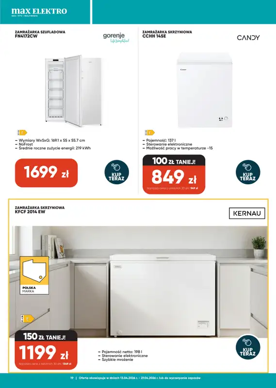 Max Elektro - gazetka promocyjna Gazetka od wtorku 14.04 do poniedziałku 27.04 - strona 19