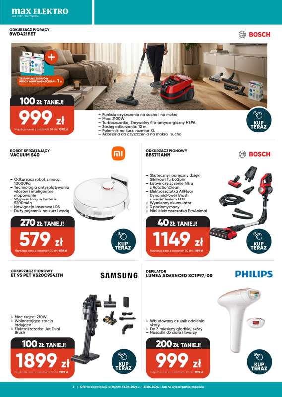Max Elektro - gazetka promocyjna Gazetka od wtorku 14.04 do poniedziałku 27.04 - strona 3