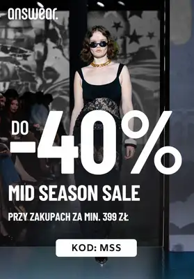 BEST SALE - gazetka promocyjna Answear | Do -40% mid season sale od wtorku 14.04 do poniedziałku 27.04