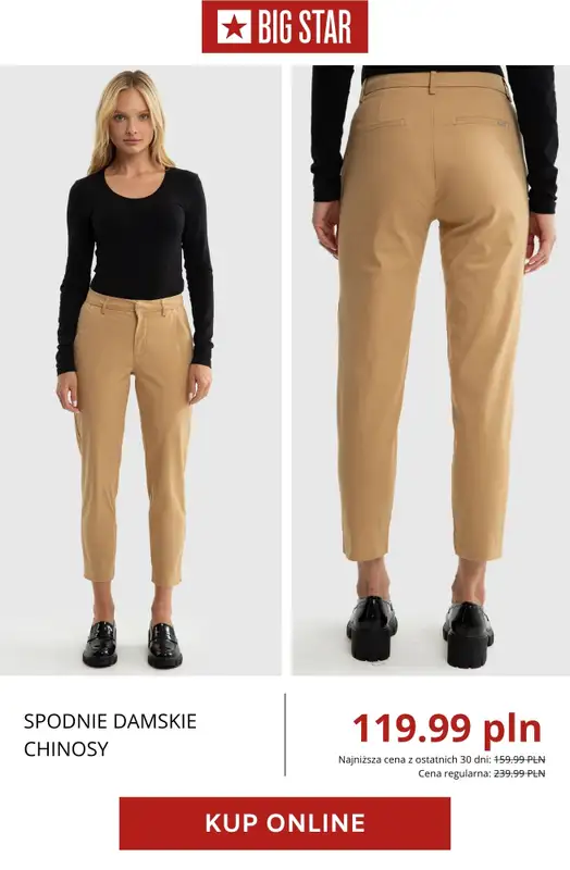 BIG STAR - gazetka promocyjna Jeansy i spodnie damskie w super cenach! od wtorku 14.04  - strona 8