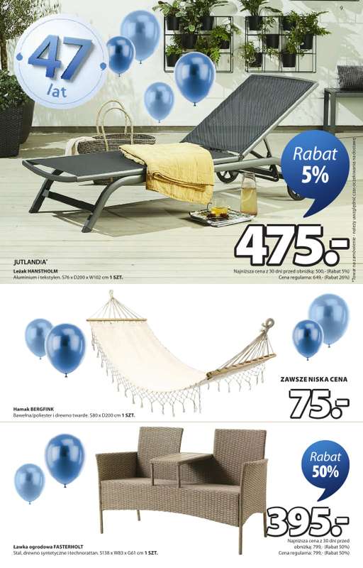 Jysk - gazetka promocyjna Świętujemy urodziny. Rabat do 60% od środy 22.04 do niedzieli 10.05 - strona 9