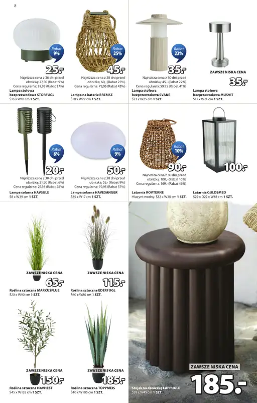 Jysk - gazetka promocyjna Świętujemy urodziny. Rabat do 60% od środy 22.04 do niedzieli 10.05 - strona 8