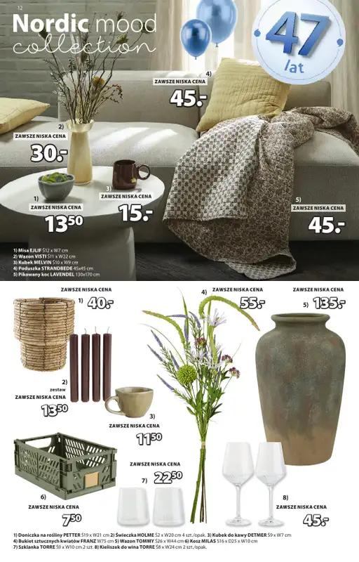 Jysk - gazetka promocyjna Świętujemy urodziny. Rabat do 60% od środy 22.04 do niedzieli 10.05 - strona 12