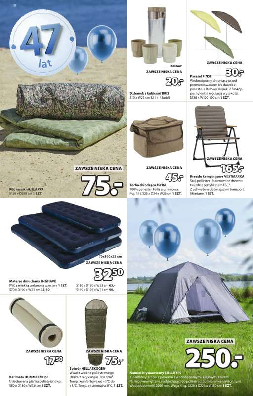 Jysk - gazetka promocyjna Świętujemy urodziny. Rabat do 60% od środy 22.04 do niedzieli 10.05 - strona 10