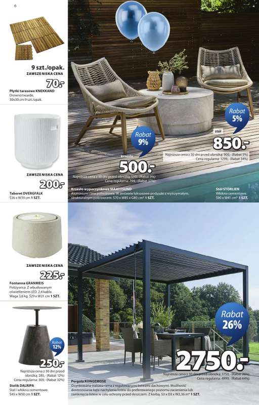 Jysk - gazetka promocyjna Świętujemy urodziny. Rabat do 60% od środy 22.04 do niedzieli 10.05 - strona 6