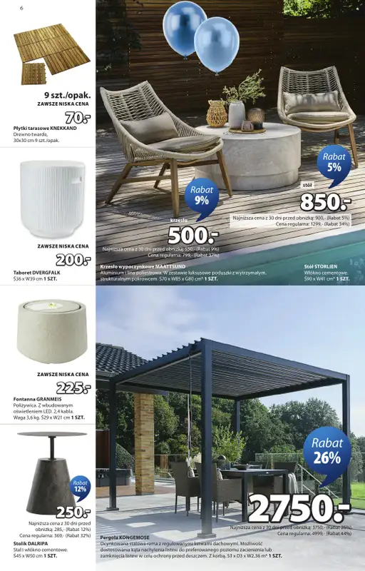 Jysk - gazetka promocyjna Świętujemy urodziny. Rabat do 60% od środy 22.04 do niedzieli 10.05 - strona 6