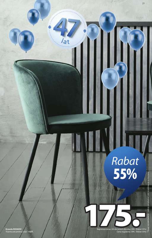 Jysk - gazetka promocyjna Świętujemy urodziny. Rabat do 60% od środy 22.04 do niedzieli 10.05 - strona 21