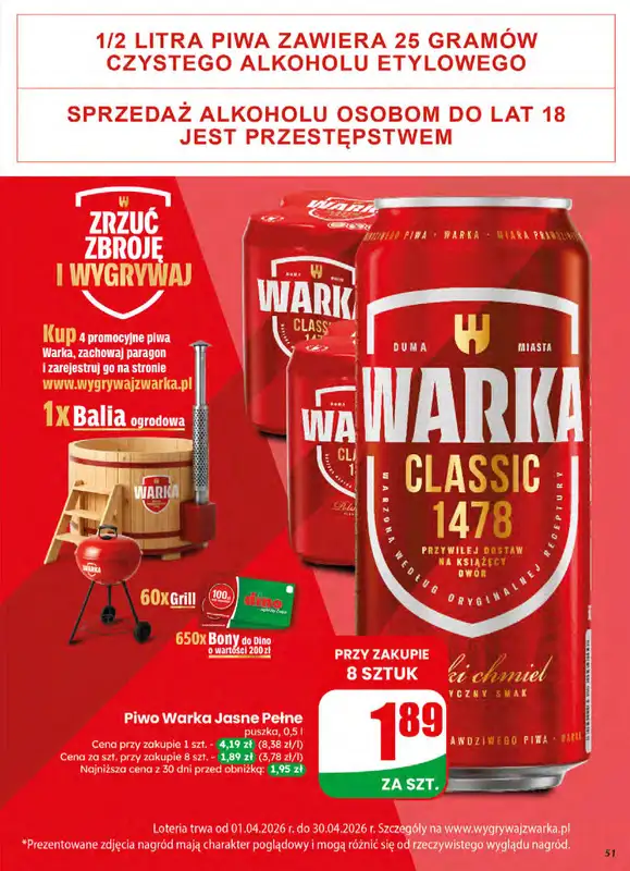 Dino - gazetka promocyjna Gazetka 16 / 2026 od środy 15.04 do wtorku 21.04 - strona 51