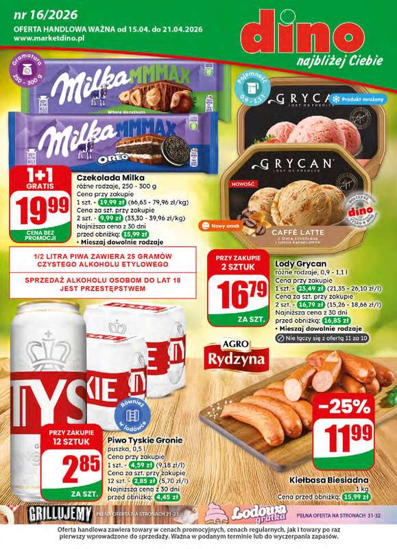Dino - gazetka promocyjna Gazetka 16 / 2026 od środy 15.04 do wtorku 21.04