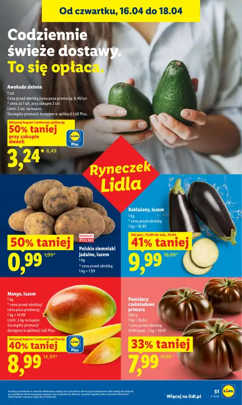 Lidl - gazetka promocyjna Oferta od czwartku od czwartku 16.04 do soboty 18.04 - strona 51