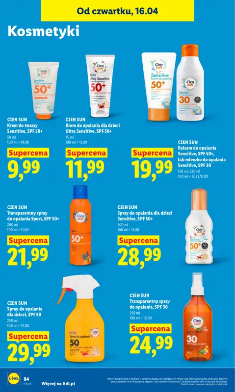 Lidl - gazetka promocyjna Oferta od czwartku od czwartku 16.04 do soboty 18.04 - strona 84