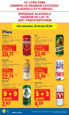 Lidl - gazetka promocyjna Oferta od czwartku od czwartku 16.04 do soboty 18.04 - strona 70