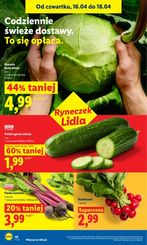 Lidl - gazetka promocyjna Oferta od czwartku od czwartku 16.04 do soboty 18.04 - strona 48