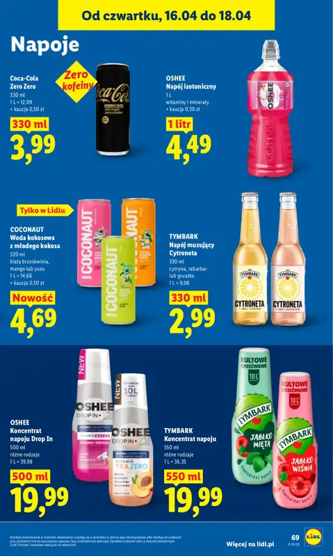 Lidl - gazetka promocyjna Oferta od czwartku od czwartku 16.04 do soboty 18.04 - strona 69