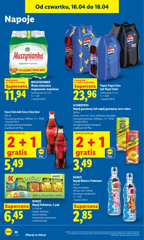 Lidl - gazetka promocyjna Oferta od czwartku od czwartku 16.04 do soboty 18.04 - strona 66
