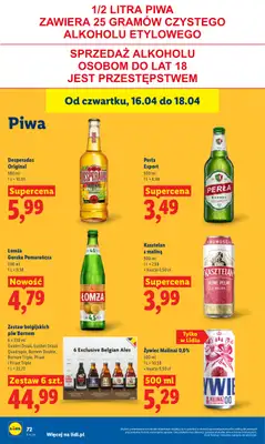 Lidl - gazetka promocyjna Oferta od czwartku od czwartku 16.04 do soboty 18.04 - strona 72