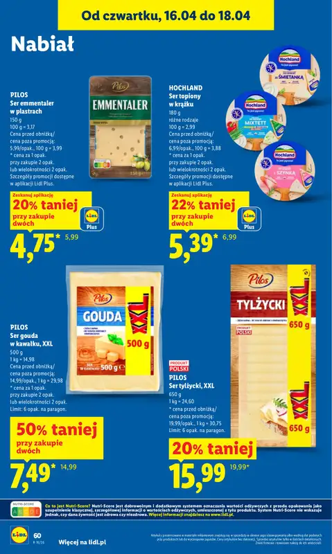 Lidl - gazetka promocyjna Oferta od czwartku od czwartku 16.04 do soboty 18.04 - strona 60