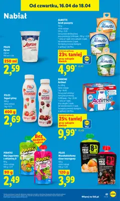 Lidl - gazetka promocyjna Oferta od czwartku od czwartku 16.04 do soboty 18.04 - strona 61