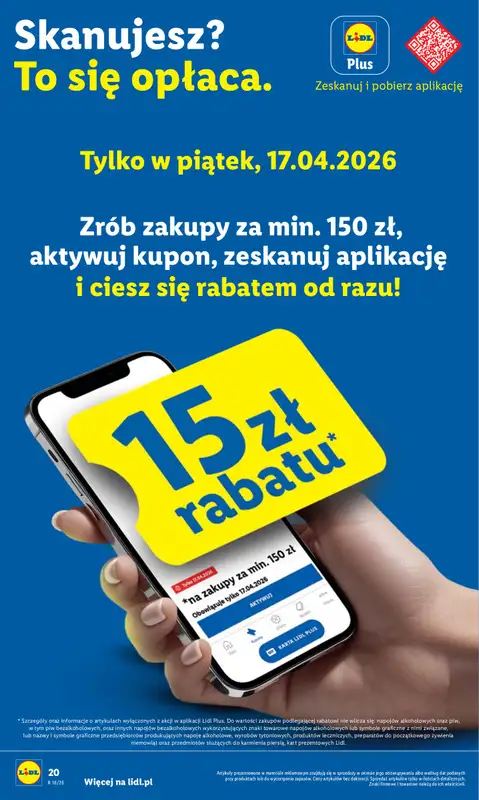 Lidl - gazetka promocyjna Oferta od czwartku od czwartku 16.04 do soboty 18.04 - strona 20