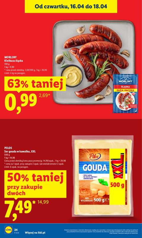 Lidl - gazetka promocyjna Oferta od czwartku od czwartku 16.04 do soboty 18.04 - strona 24