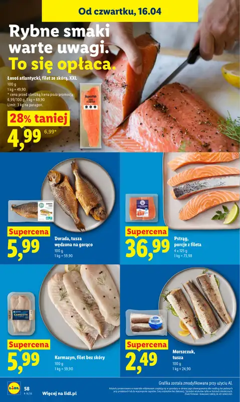 Lidl - gazetka promocyjna Oferta od czwartku od czwartku 16.04 do soboty 18.04 - strona 58