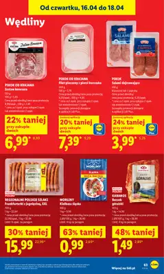 Lidl - gazetka promocyjna Oferta od czwartku od czwartku 16.04 do soboty 18.04 - strona 63