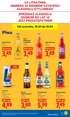 Lidl - gazetka promocyjna Oferta od czwartku od czwartku 16.04 do soboty 18.04 - strona 71