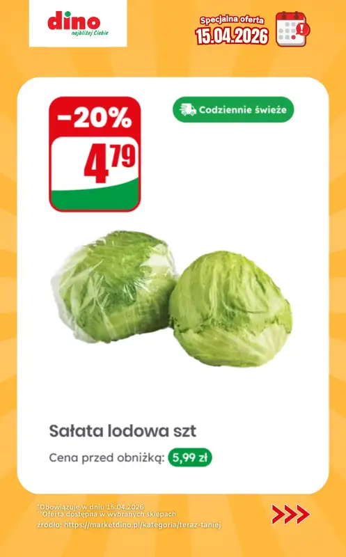 Dino - gazetka promocyjna Specjalna oferta na 15.04.2026 - promocje spoza gazetki od środy 15.04 do środy 15.04 - strona 4