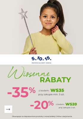5.10.15 - gazetka promocyjna Wiosenne rabaty do -35% z KODEM od środy 15.04 