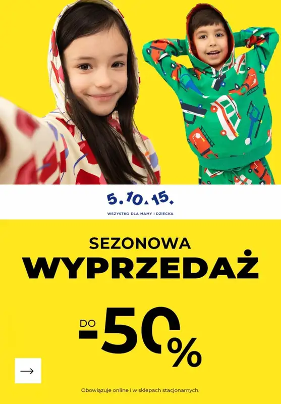 5.10.15 - gazetka promocyjna Sezonowa wyprzedaż do -50% od środy 15.04 