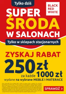 Black Red White - gazetka promocyjna Super Środa w salonach Black Red White od środy 15.04 do środy 15.04