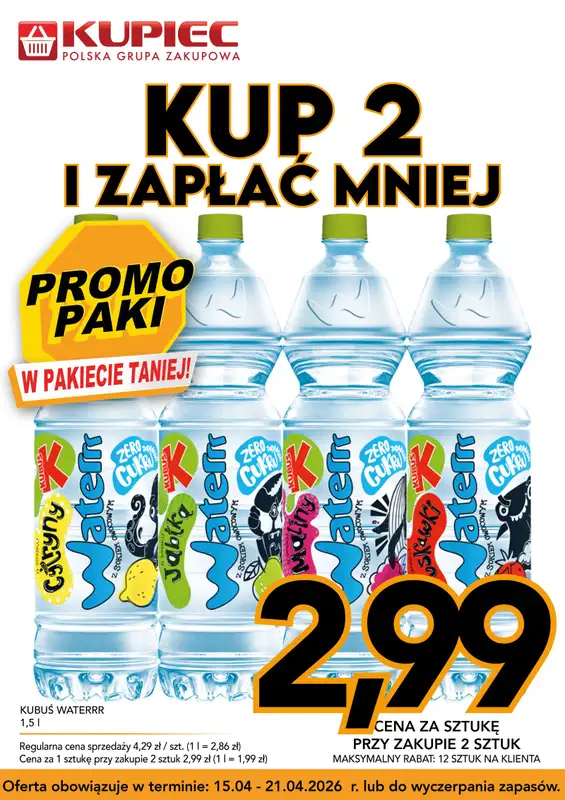 Kupiec - gazetka promocyjna Promopaki od środy 15.04 do wtorku 21.04 - strona 4