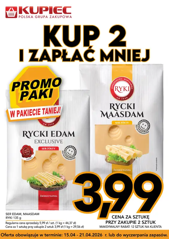 Kupiec - gazetka promocyjna Promopaki od środy 15.04 do wtorku 21.04 - strona 5