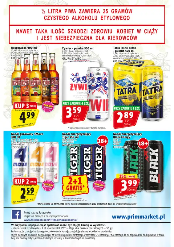 Prim Market - gazetka promocyjna Gazetka od czwartku 16.04 do środy 22.04 - strona 16