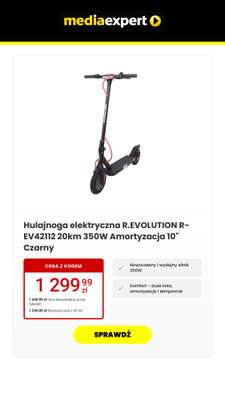 Hulajnoga elektryczna R.EVOLUTION R-EV42112 20km 350W Amortyzacja 10" Czarny