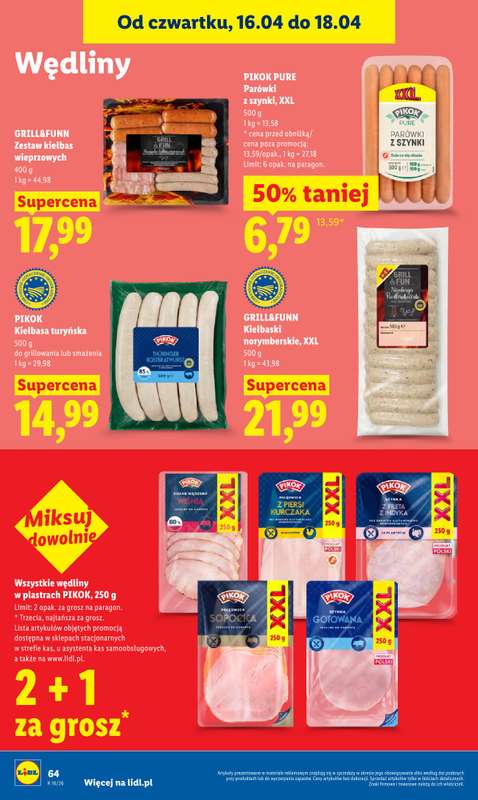 Lidl - gazetka promocyjna Oferta od czwartku od czwartku 16.04 do soboty 18.04 - strona 66